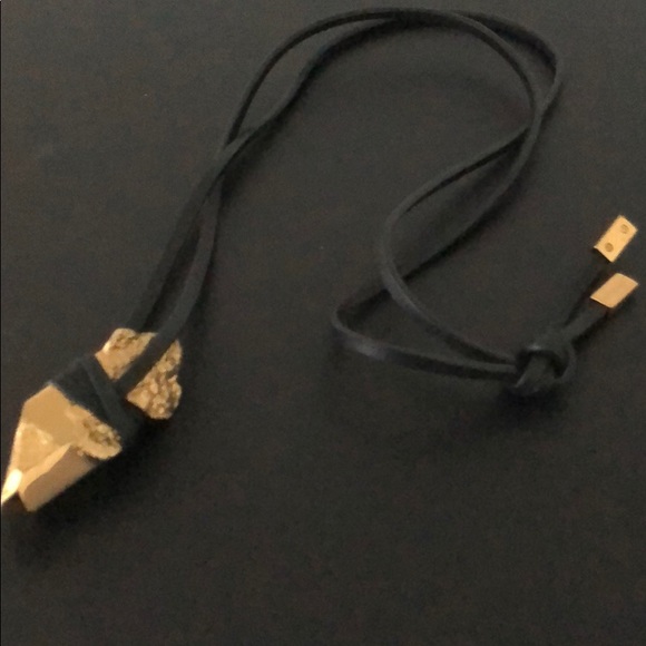 Michael Kors Jewelry - MICHAEL KORS GOLDEN NUGGET LEATHER STRAP PENDANT